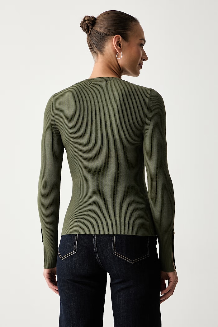 Odzież Guess sweter damski z wiskozą ELLIE W6YR09.Z0948 zielony