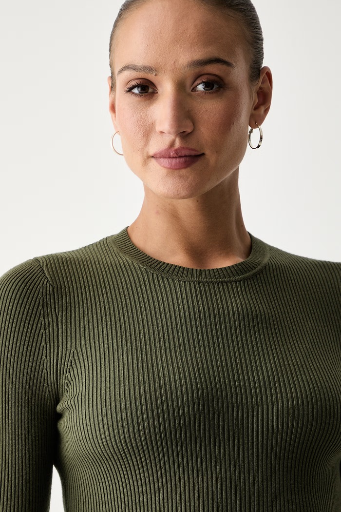 Guess sweter damski z wiskozą ELLIE zielony W6YR09.Z0948