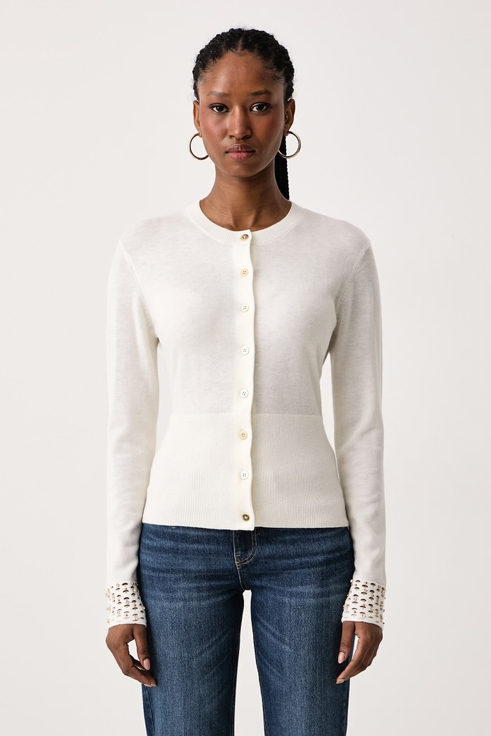 Marciano by Guess Kardigan damski z wełną ROMINA beżowy G6BR15.Z1598