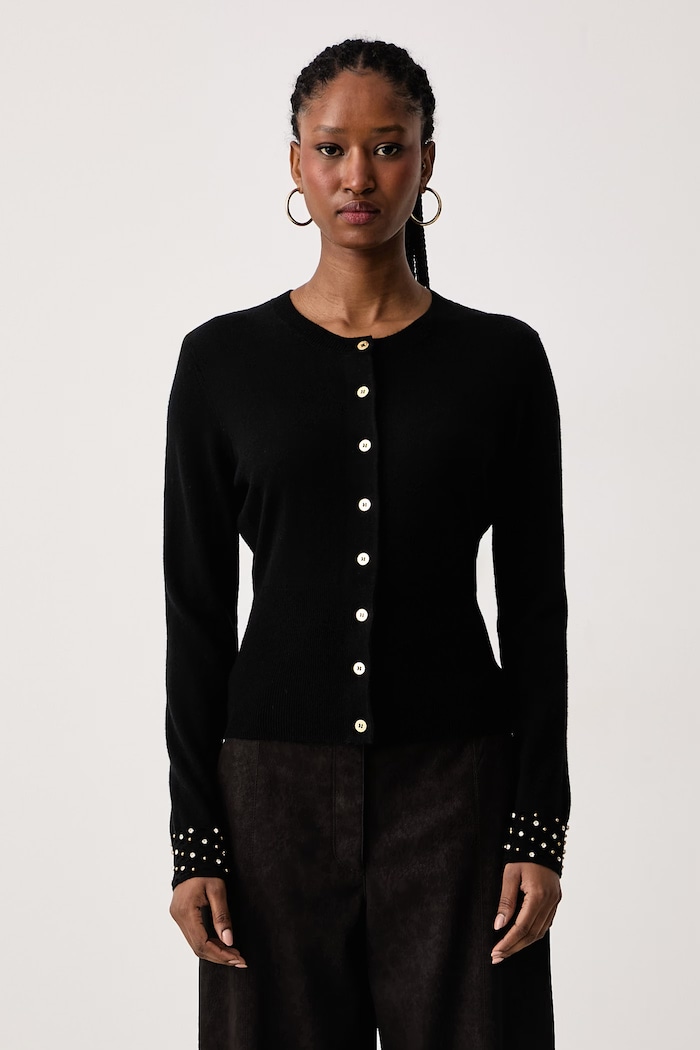 Marciano by Guess Kardigan damski z wełną ROMINA czarny G6BR15.Z1598
