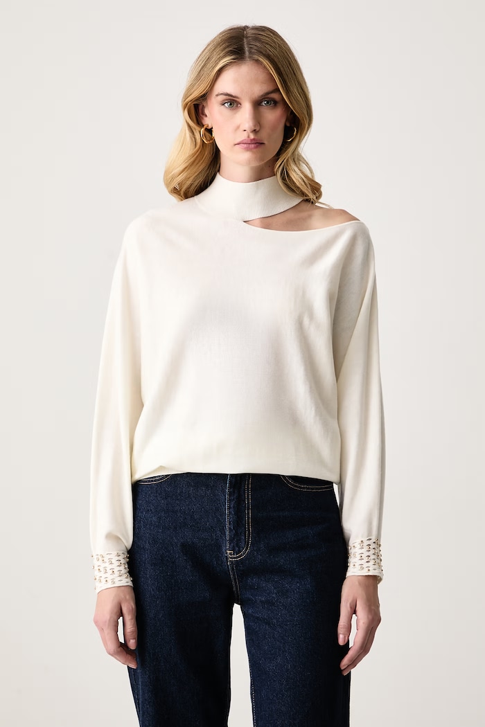 Marciano by Guess Sweter damski z dodatkiem wełny ROMINA beżowy G6BR13.Z1591