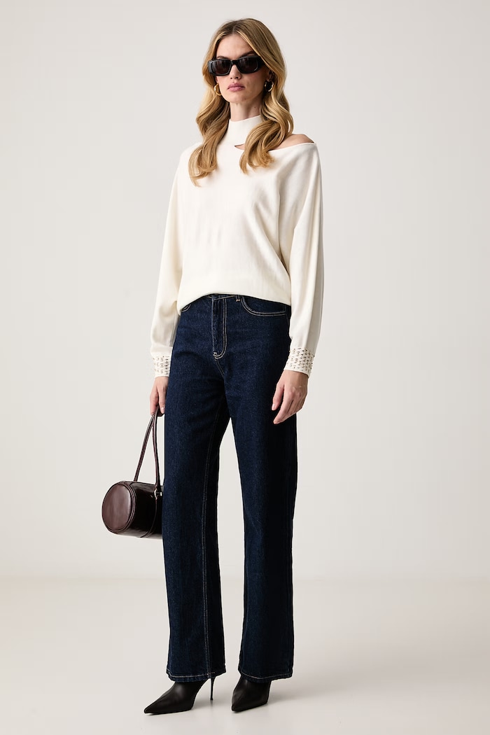 Marciano by Guess Sweter damski z dodatkiem wełny ROMINA G6BR13.Z1591 beżowy AW26