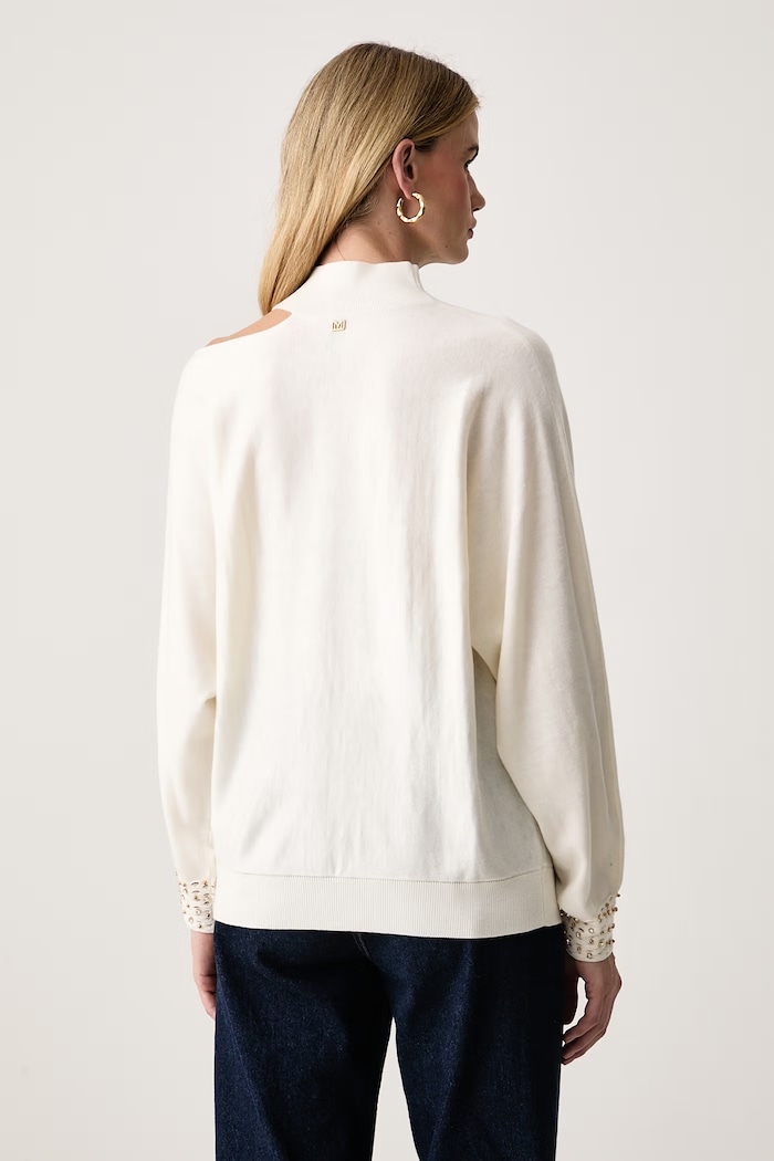 Odzież Marciano by Guess Sweter damski z dodatkiem wełny ROMINA G6BR13.Z1591 beżowy