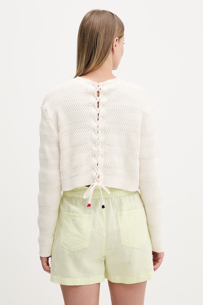 Îmbrăcăminte Tommy Jeans pulover pentru femei, din bumbac DW0DW22921 bej