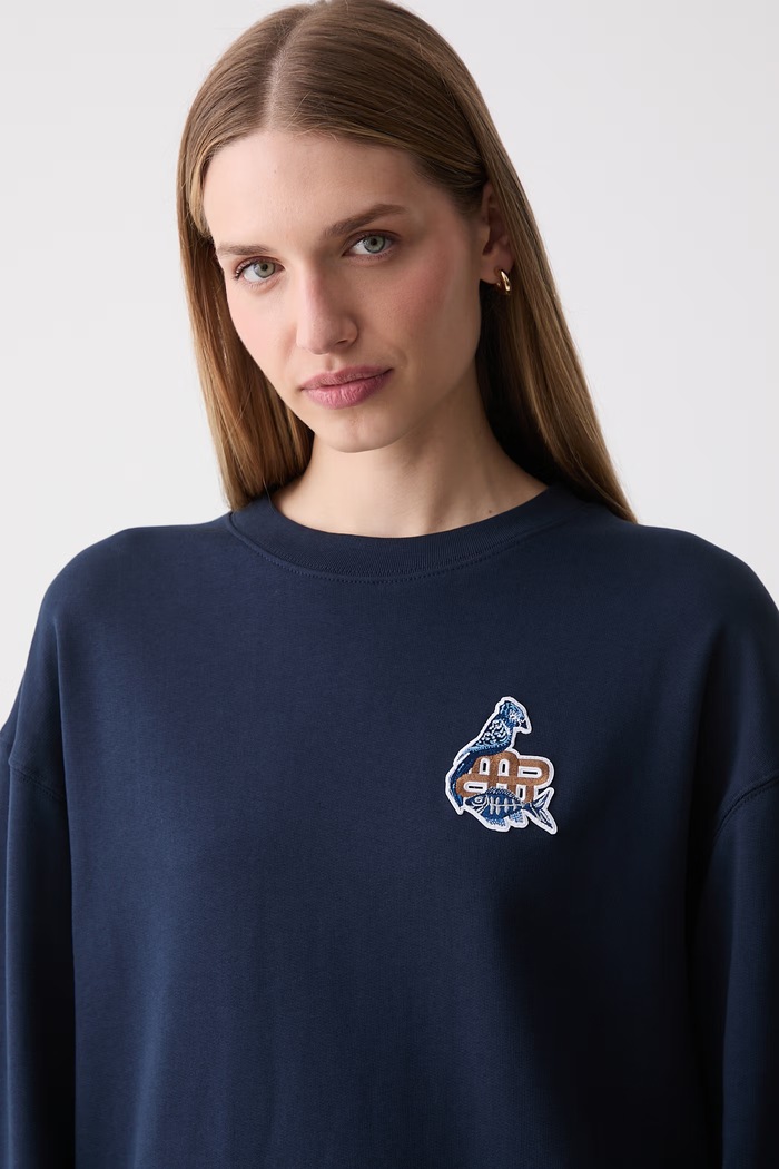 MUNTHE bluza damska bawełniana NATHAN granatowy 262110426264