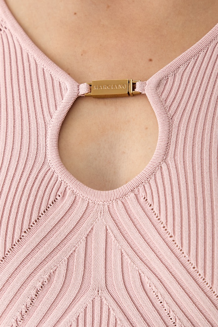 Marciano by Guess πουλόβερ γυναικείο με βισκόζη JAMILA G6YR08.Z1067 ροζ