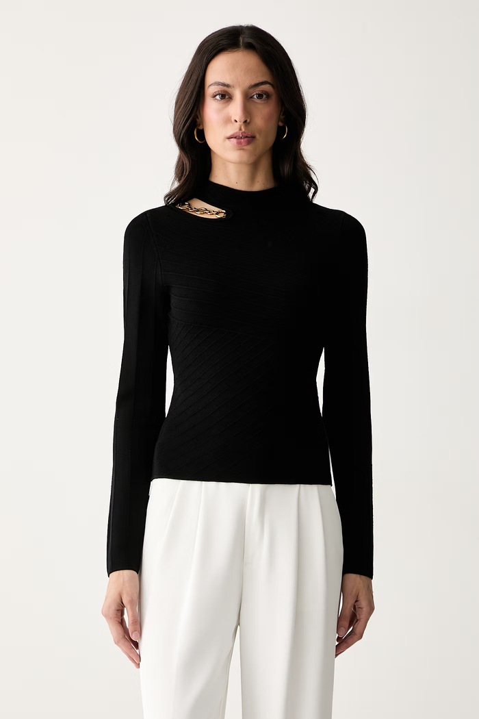 Marciano by Guess sweter damski z wiskozą KAEDA czarny G6YR07.Z1060