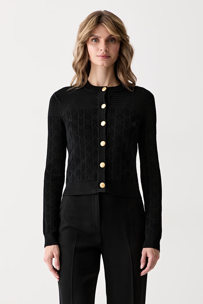 Marciano by Guess kardigan ženski z viskozo YAMNA črna G6YR03.Z1015