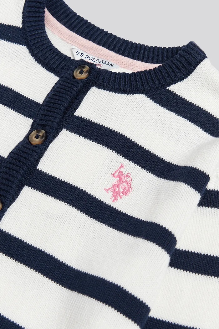 Kardigan dziecięcy z bawełną U.S. Polo Assn. USG2165 biały