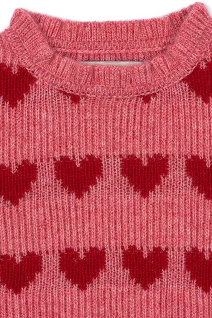Sweter dziecięcy z wełną LAULA SWEATER Konges Sløjd KS106516.9BY2 różowy