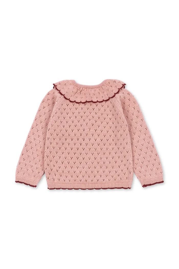 Konges Sløjd Kardigan dziecięcy z bawełną HOLIDAY CARDIGAN KS106493.9BY2 różowy AW26
