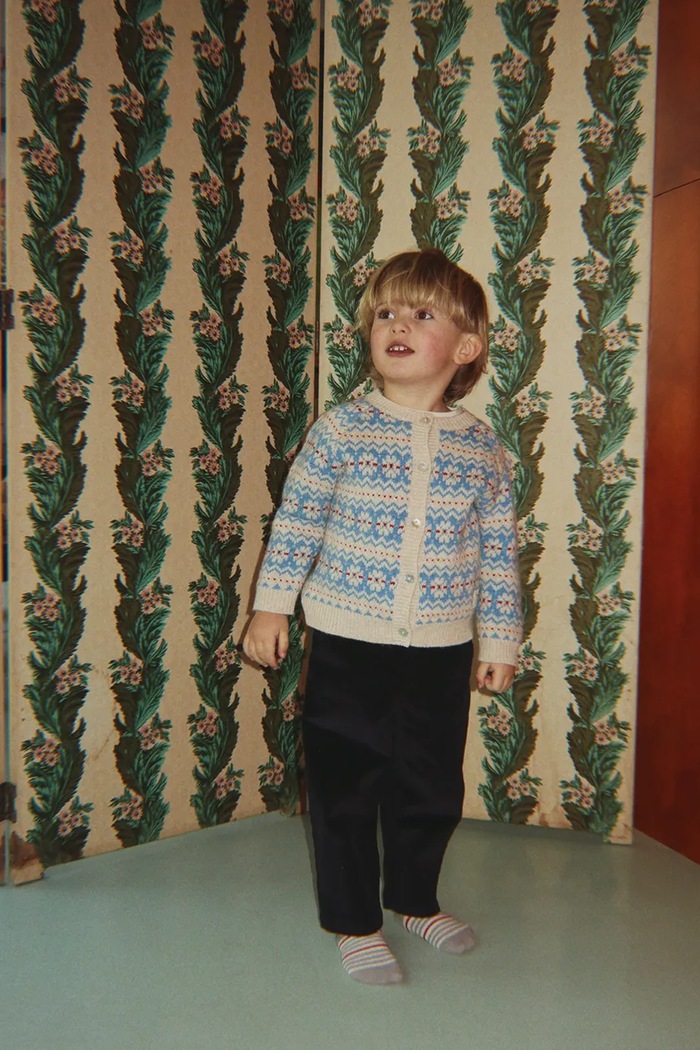 Konges Sløjd Kardigan dziecięcy z wełną BILLI KNIT CARDIGAN niebieski KS106395.9BY2