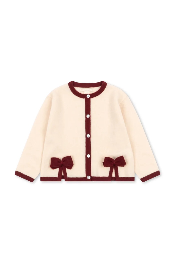 Konges Sløjd Kardigan dziecięcy wełniany ALETTE CARDIGAN różowy KS106364.9BY2