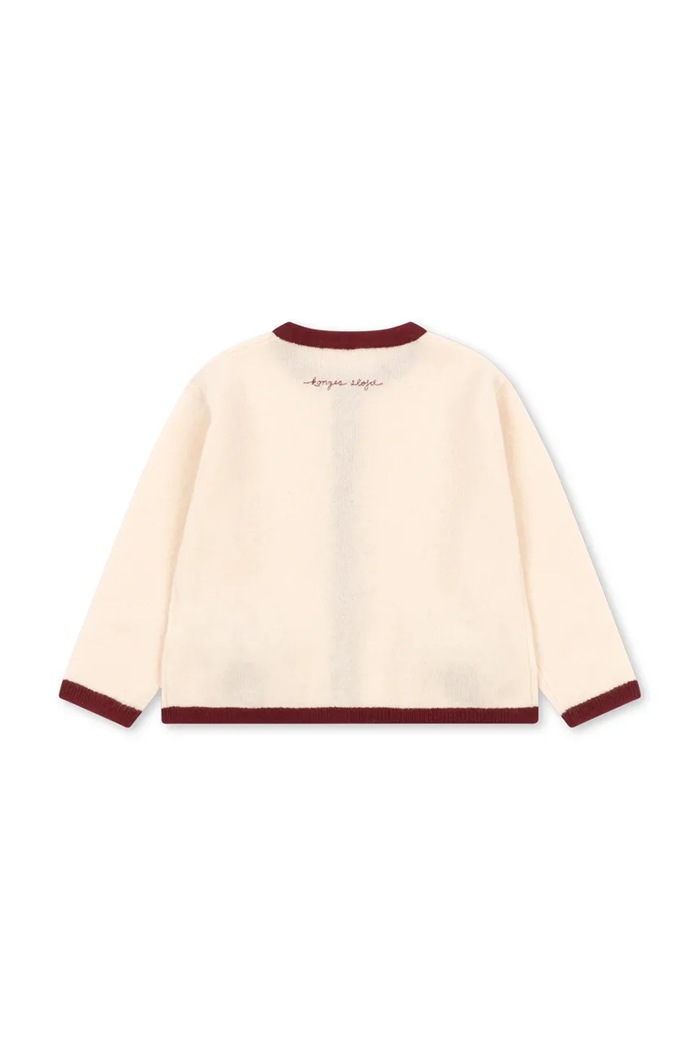Konges Sløjd Kardigan dziecięcy wełniany ALETTE CARDIGAN KS106364.9BY2 różowy AW26