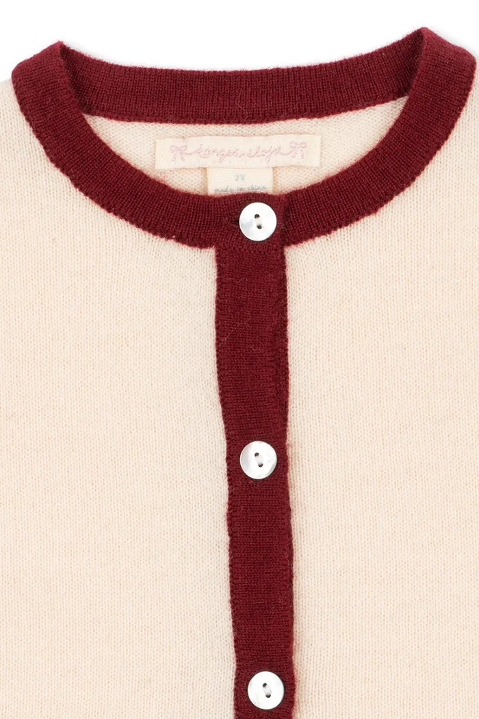 Kardigan dziecięcy wełniany ALETTE CARDIGAN Konges Sløjd KS106364.9BY2 różowy