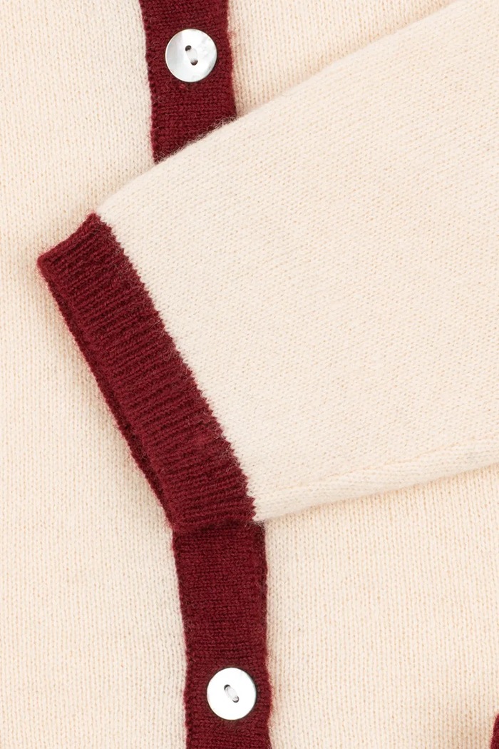 Kardigan dziecięcy wełniany ALETTE CARDIGAN Konges Sløjd różowy KS106364.9BY2