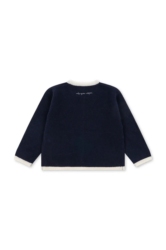 Konges Sløjd Kardigan dziecięcy wełniany ALETTE CARDIGAN KS106364.9BY2 granatowy AW26