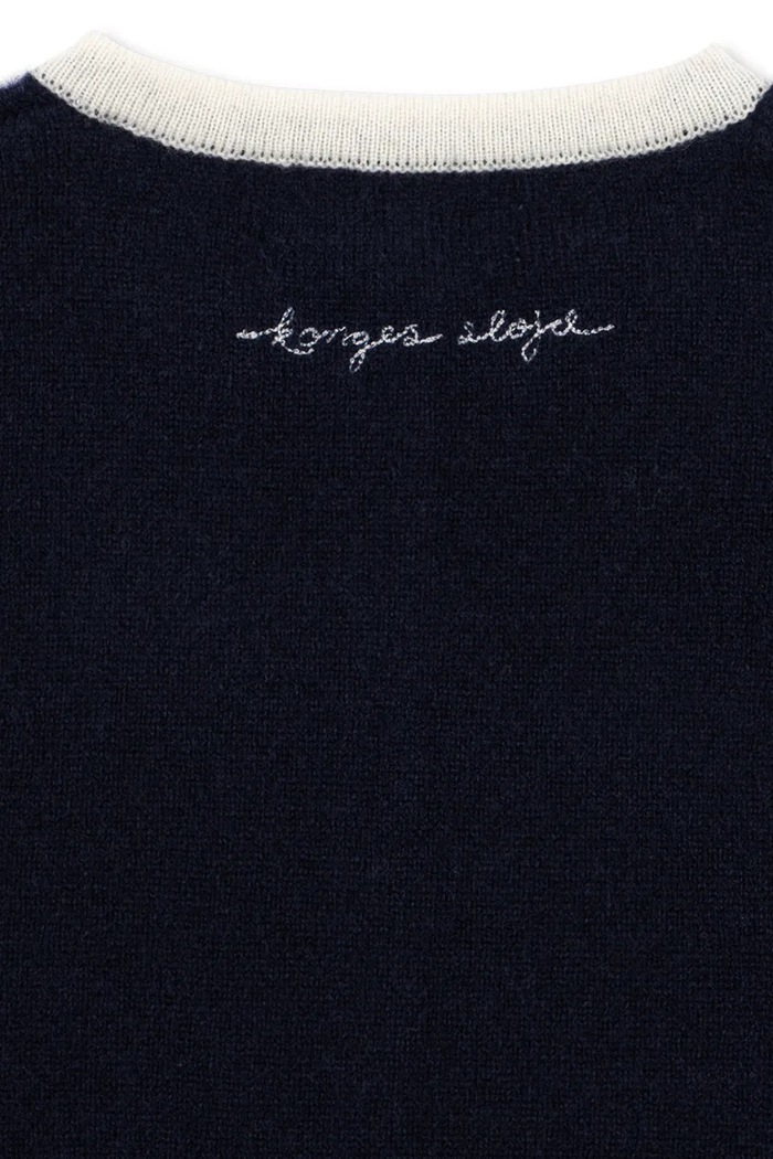 Dziewczynka Konges Sløjd Kardigan dziecięcy wełniany ALETTE CARDIGAN KS106364.9BY2 granatowy