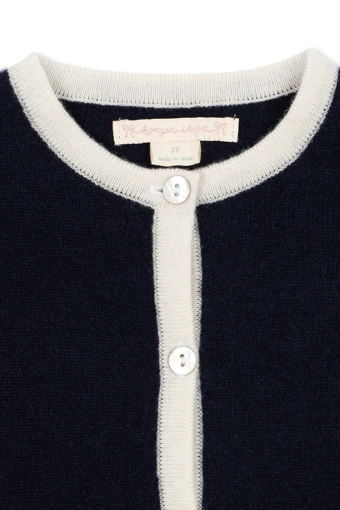 Kardigan dziecięcy wełniany ALETTE CARDIGAN Konges Sløjd KS106364.9BY2 granatowy