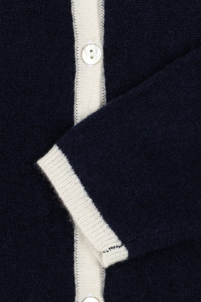 Kardigan dziecięcy wełniany ALETTE CARDIGAN Konges Sløjd granatowy KS106364.9BY2