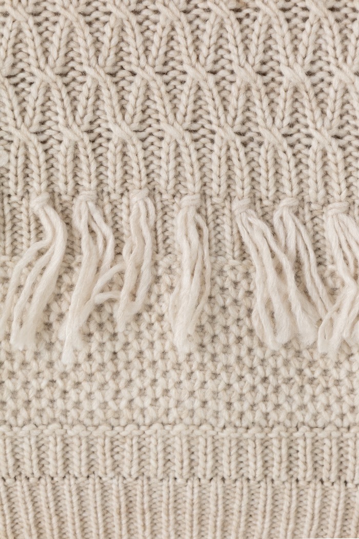 Dziewczynka United Colors of Benetton Sweter dziecięcy z dodatkiem wełny 1OEPC200U.G.Seasonal beżowy