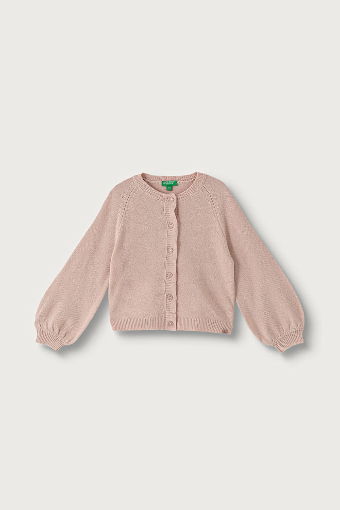 United Colors of Benetton Kardigan za djecu s vunom roza 19WPG500U.P.Seasonal