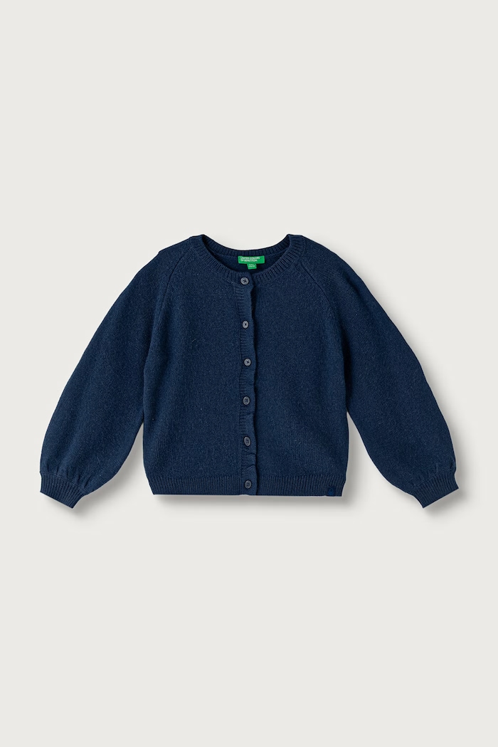 United Colors of Benetton Kardigan za djecu s vunom mornarsko plava 19WPG500U.P.Seasonal