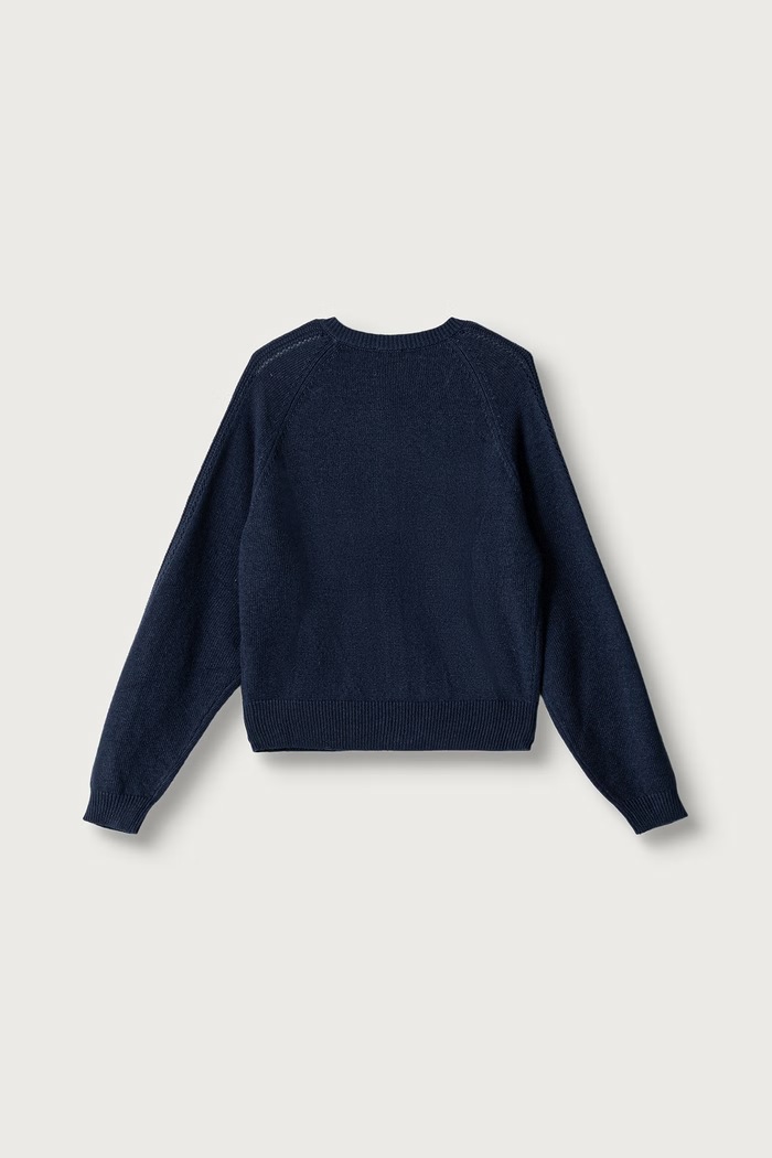 United Colors of Benetton Kardigan dziecięcy z dodatkiem wełny 1LU4C501D.G.Continuativ granatowy AW26