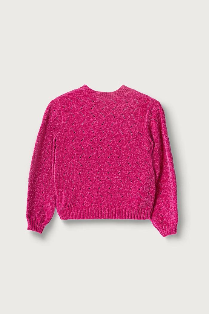 United Colors of Benetton Sweter dziecięcy 16CLG100O.P.Reproposal różowy AW26