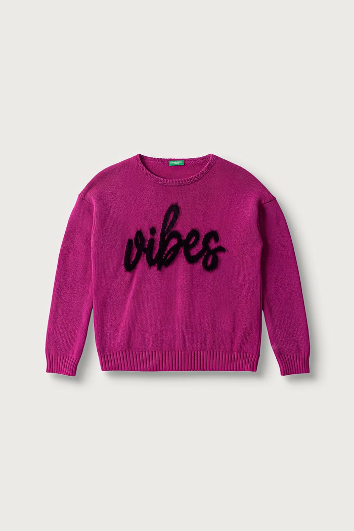 United Colors of Benetton Sweter dziecięcy różowy 1170Q108K.G.Reproposal