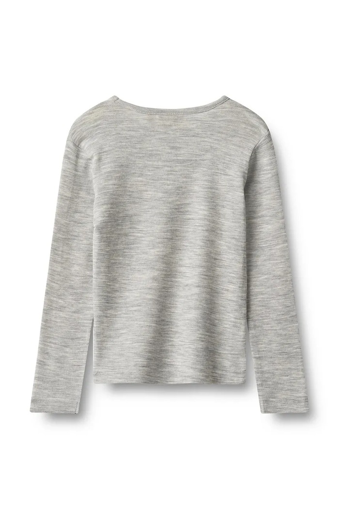Wheat Majica dugih rukava za djecu od merino vune 2155.775.RWS siva AW26