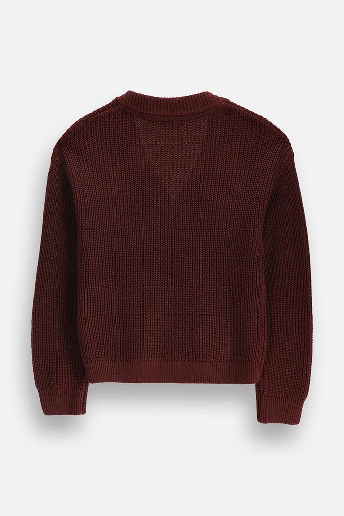 Coccodrillo Kardigan dziecięcy ZC6172201FGJ bordowy AW26