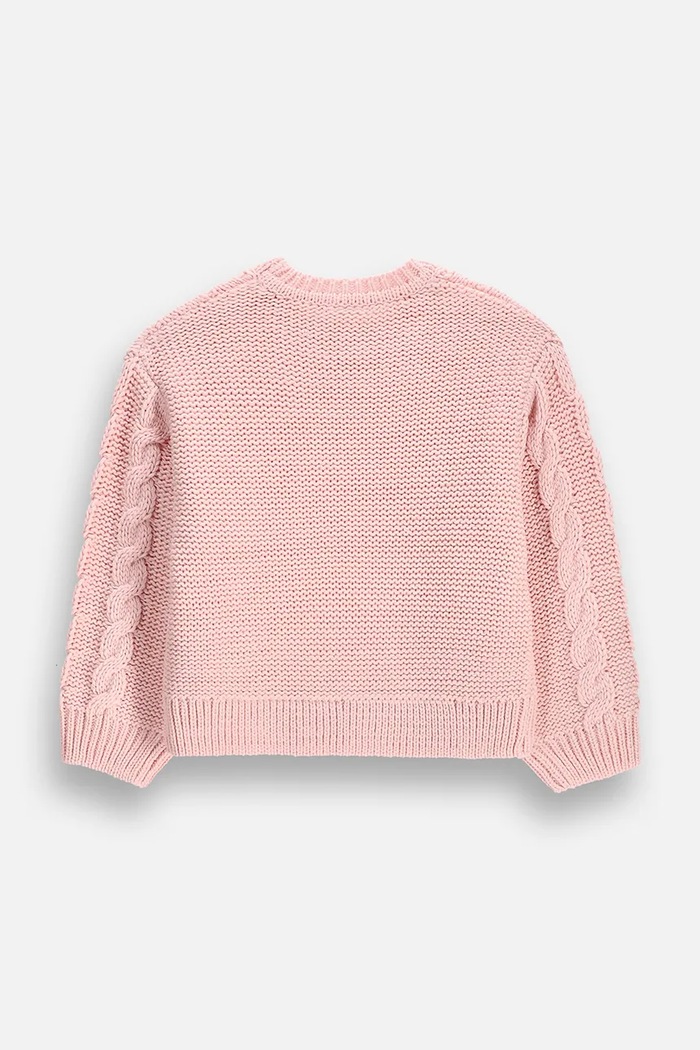 Coccodrillo Sweter dziecięcy ZC6172103FGJ różowy AW26