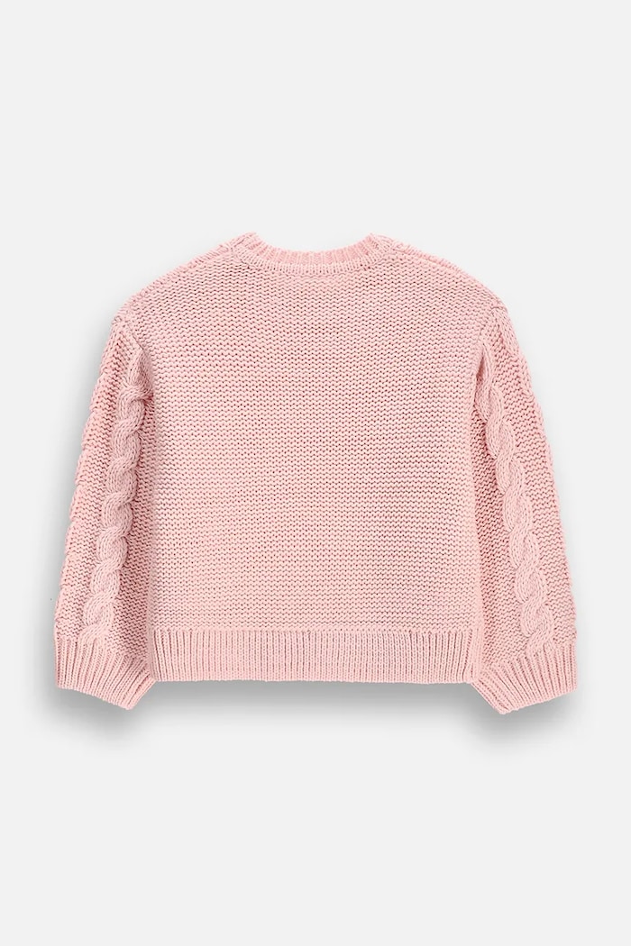 Coccodrillo Sweter dziecięcy ZC6172103FGJ różowy AW26