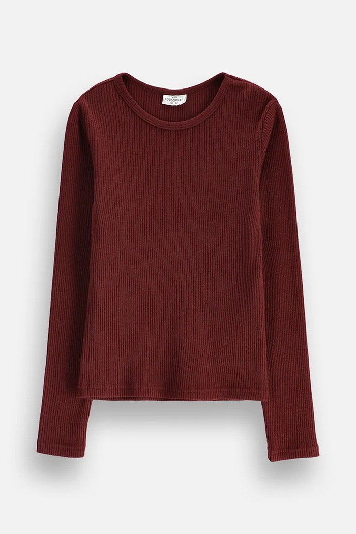 Coccodrillo Sweter dziecięcy bordowy ZC6172101FGJ
