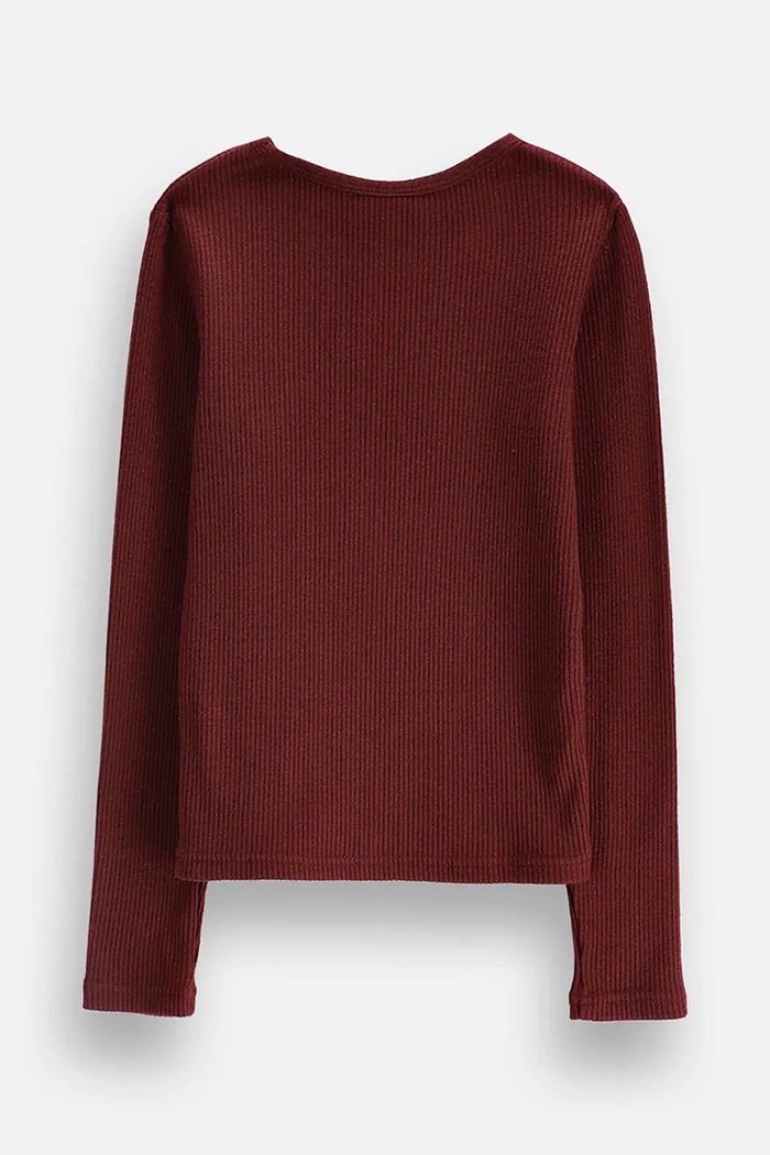Coccodrillo Sweter dziecięcy ZC6172101FGJ bordowy AW26