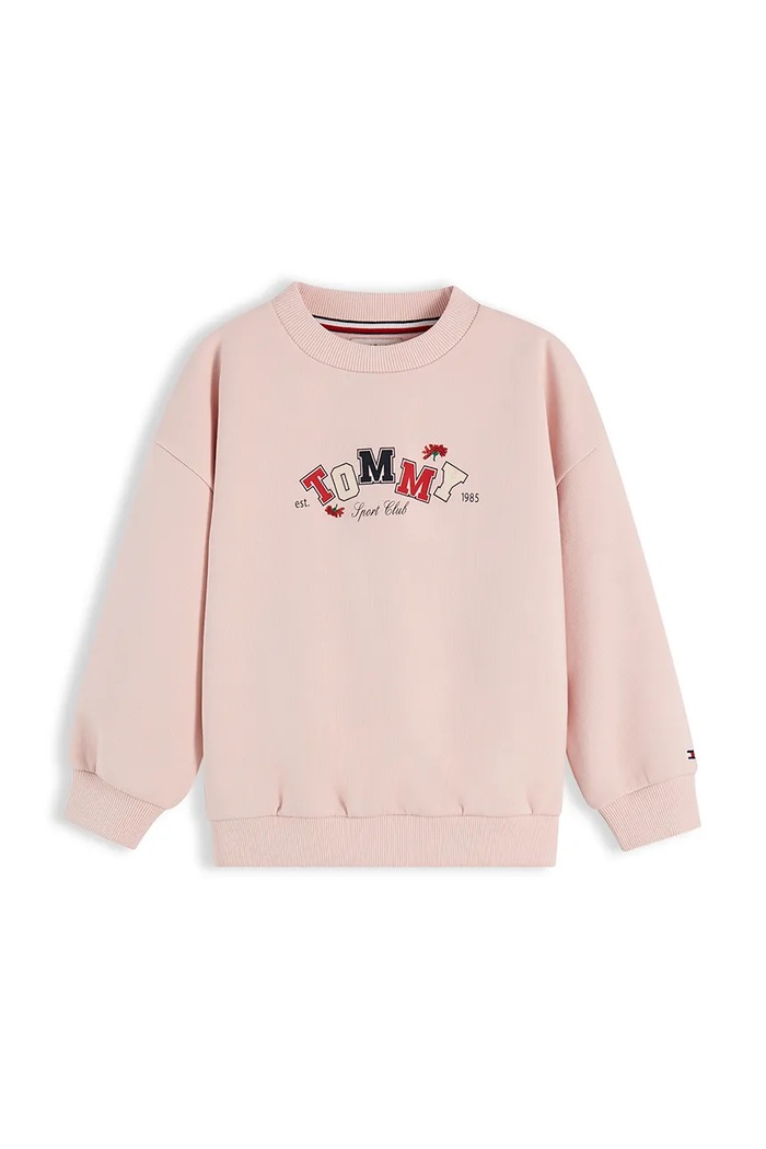 Tommy Hilfiger bluza dziecięca z bawełną KS0KS00781.98.122.9BY2 różowy AW26