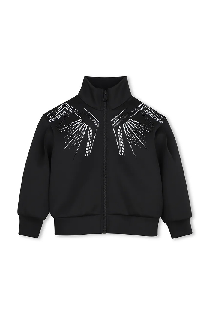 Karl Lagerfeld Dukserica na zakopčavanje za djecu Z31322.114.150 crna AW26