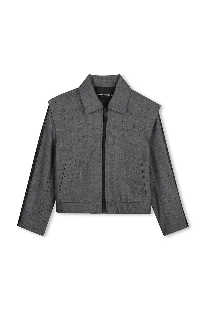 Karl Lagerfeld Kratka jakna za djecu s viskozom Z31321.156.162 crna AW26