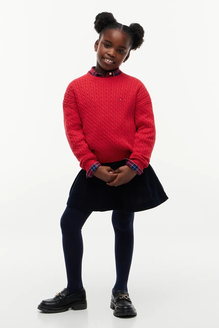 Tommy Hilfiger sweter dziecięcy bawełniany czerwony KG0KG08848.128.176.9BY2
