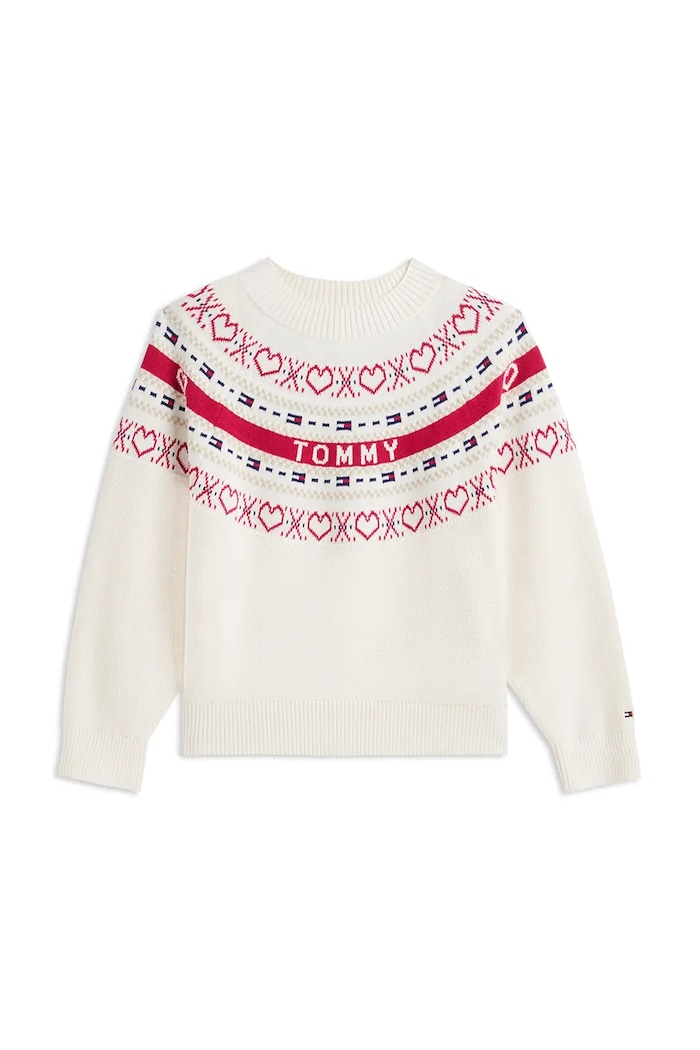 Tommy Hilfiger Πουλόβερ παιδικό βαμβακερό KG0KG09712.104.122.9BY2 μπεζ AW26
