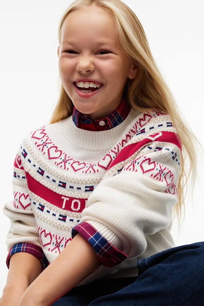 Πουλόβερ παιδικό βαμβακερό Tommy Hilfiger μπεζ KG0KG09712.104.122.9BY2