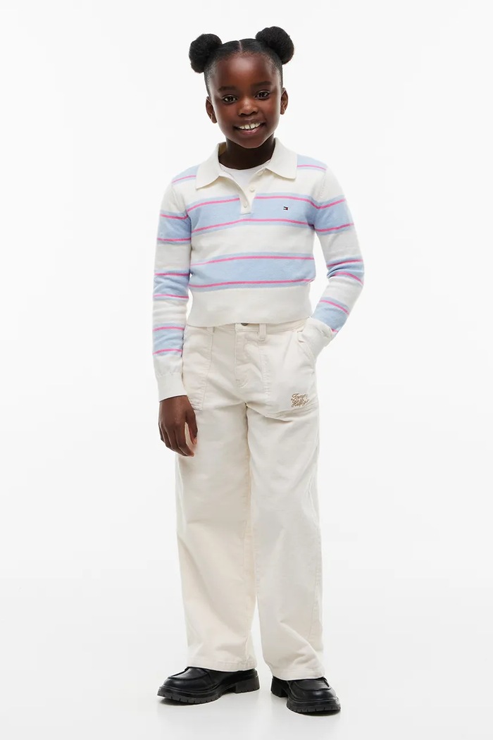 Sweter dziecięcy z dodatkiem wełny Tommy Hilfiger KG0KG09595.9BY2 biały