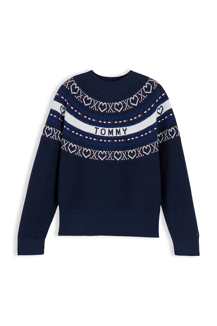 Tommy Hilfiger Sweter dziecięcy bawełniany granatowy KG0KG09712.128.176.9BY2