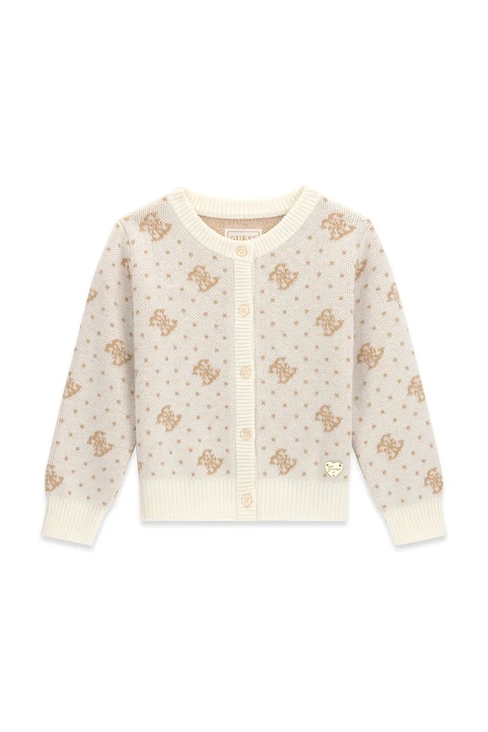 Guess Kardigan dziecięcy z dodatkiem wełny beżowy K6BR03.Z1281.9BY2