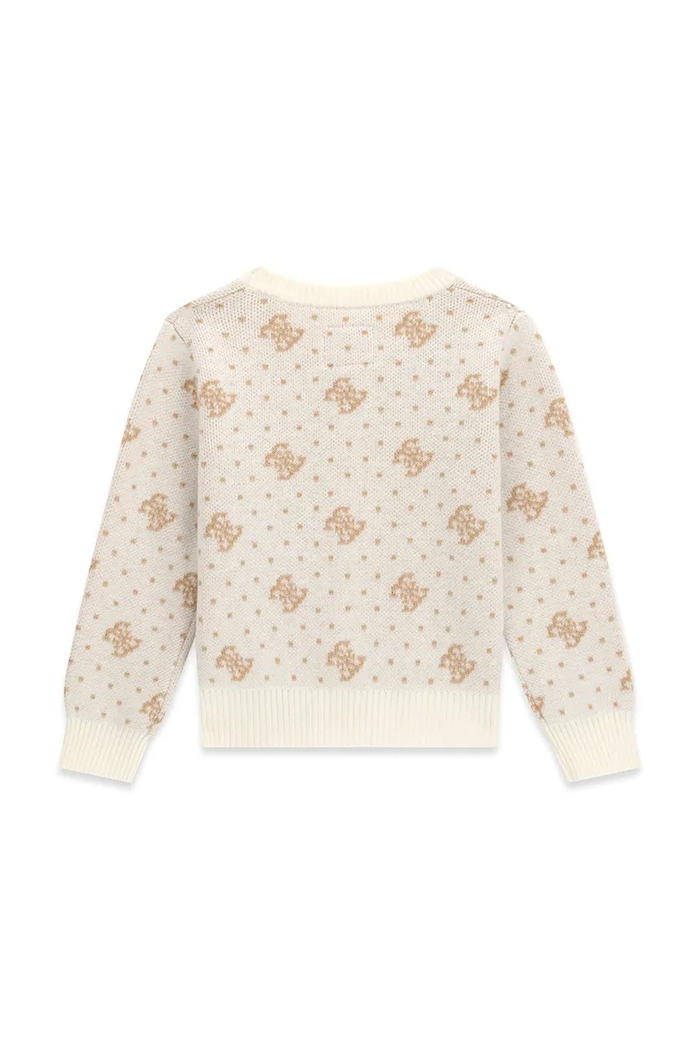 Guess Kardigan dziecięcy z dodatkiem wełny K6BR03.Z1281.9BY2 beżowy AW26