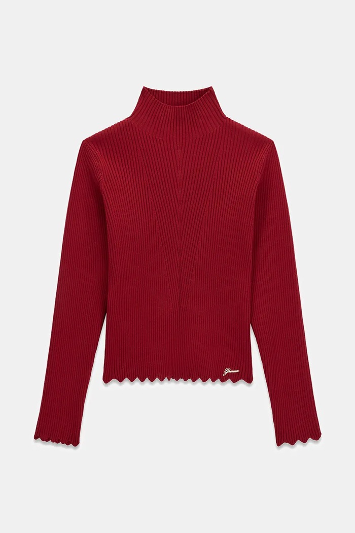 Guess Sweter dziecięcy z wiskozą czerwony J6BR29.Z1931.9BY2