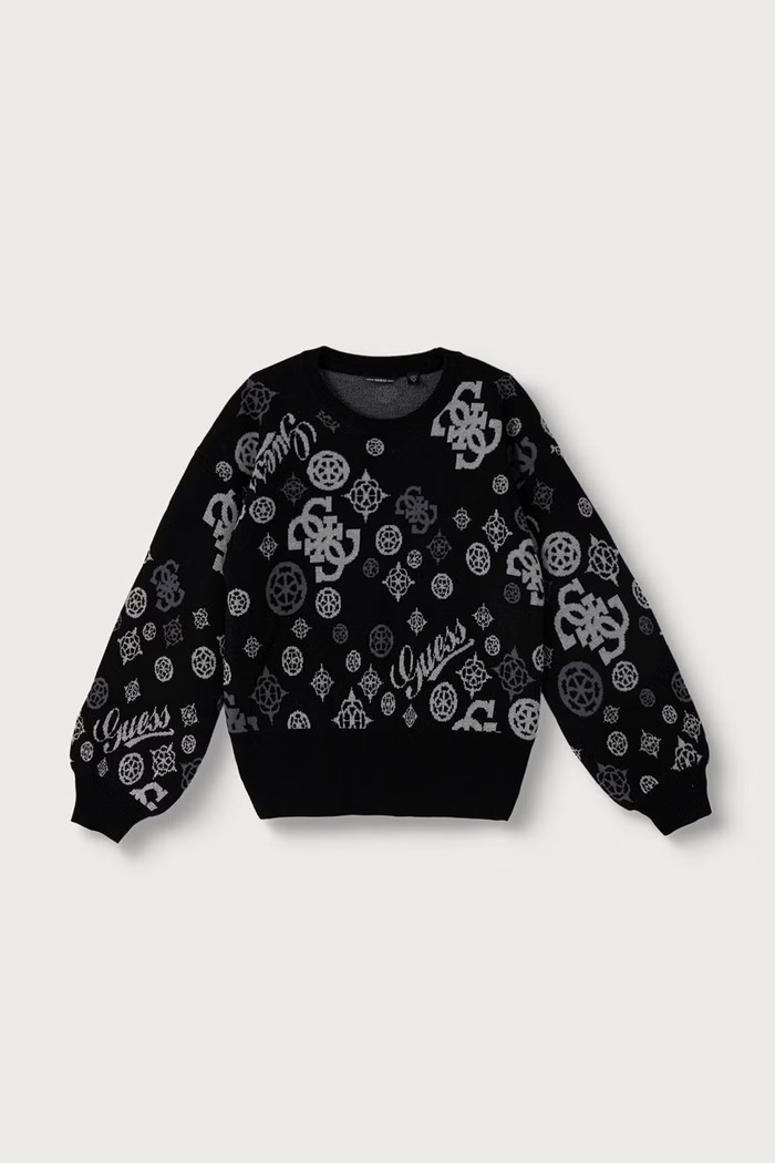 Guess Sweter dziecięcy z dodatkiem wełny czarny J6BR18.Z1352.9BY2