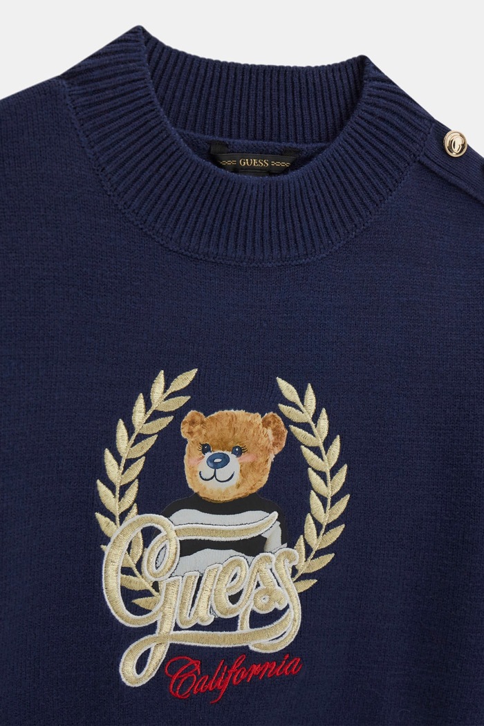 Dziewczynka Guess Sweter dziecięcy z wiskozą J6BR16.Z1350.9BY2 granatowy