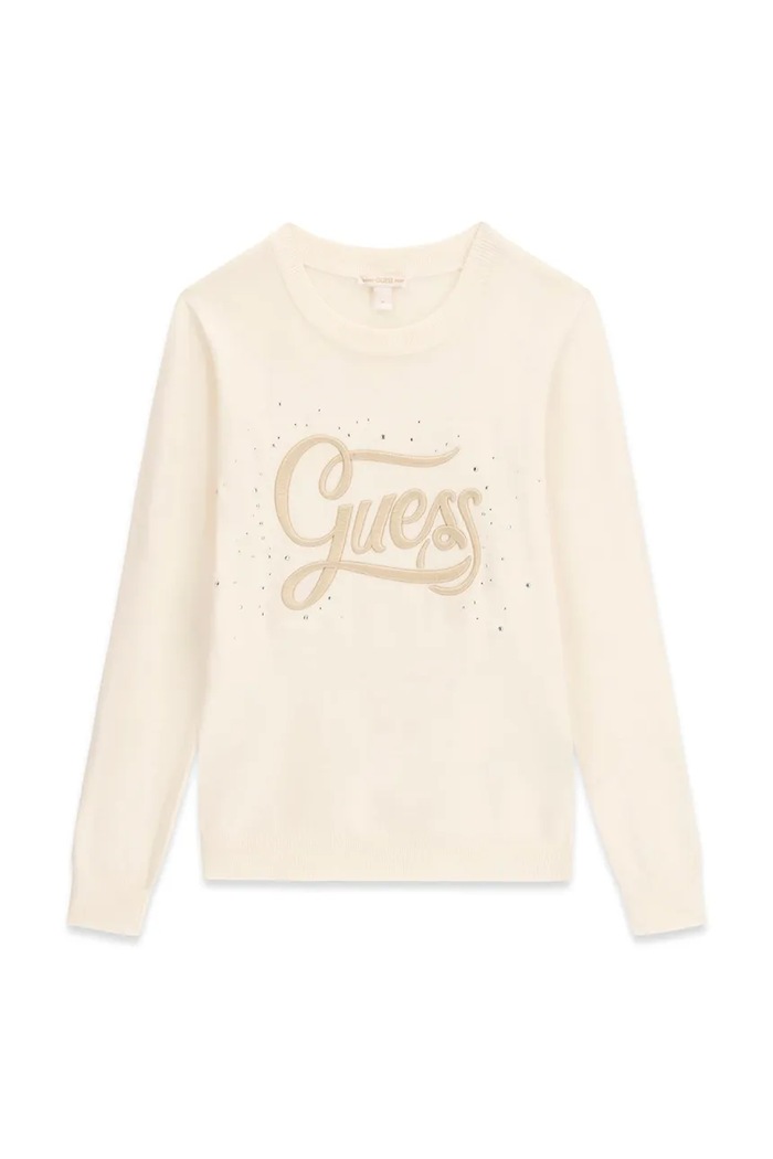 Guess Sweter dziecięcy z wiskozą beżowy J6BR15.Z1349.9BY2